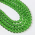 8mm Green Glass Round Bead Strand $2.00