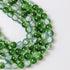 10mm Green Crackle Glass with Gold Powder Full 30" Loop Bead Strand $5.00