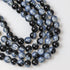 10mm Black Crackle Glass with Gold Powder Full 30" Loop Bead Strand $5.00