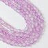 8mm Purple Crackle Glass Full 30" Loop Bead Strand $4.00