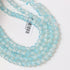 6mm Blue Crackle Glass Full 30" Loop Bead Strand $3.75