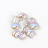 8x10mm Electroplated Glass Cat Head 10-Bead Pack