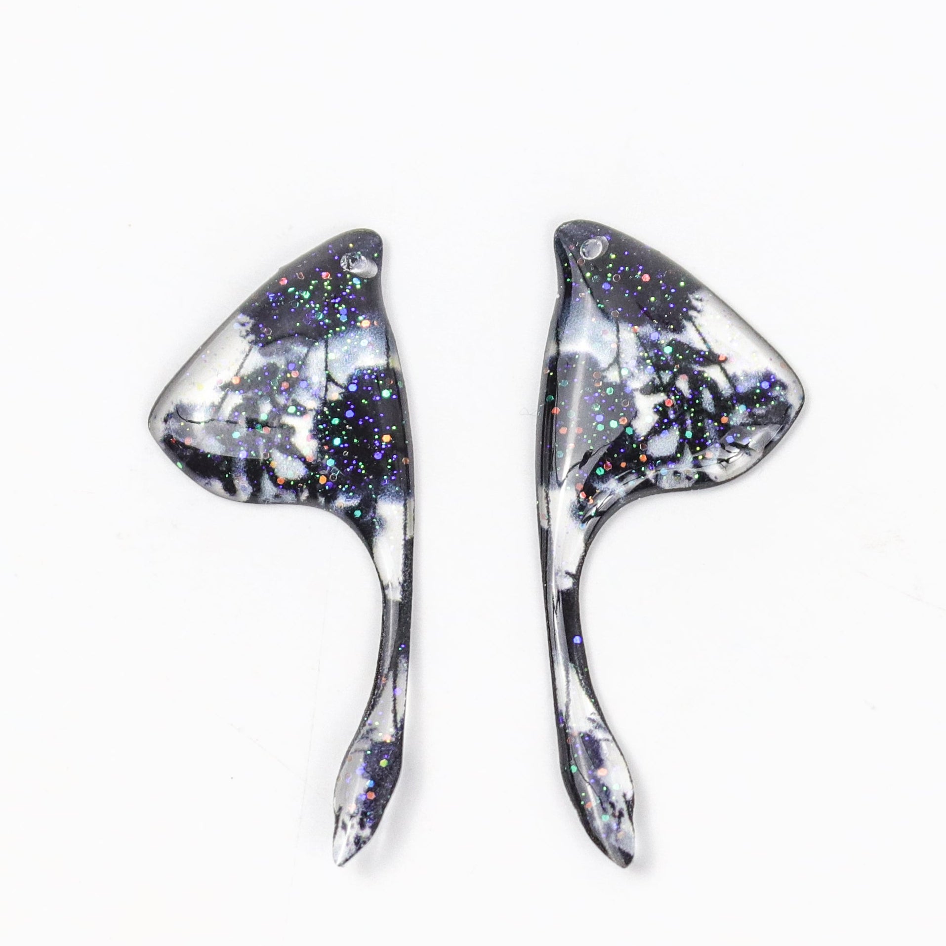 Black Acrylic Wing Pendant Pack (2 Pendants)