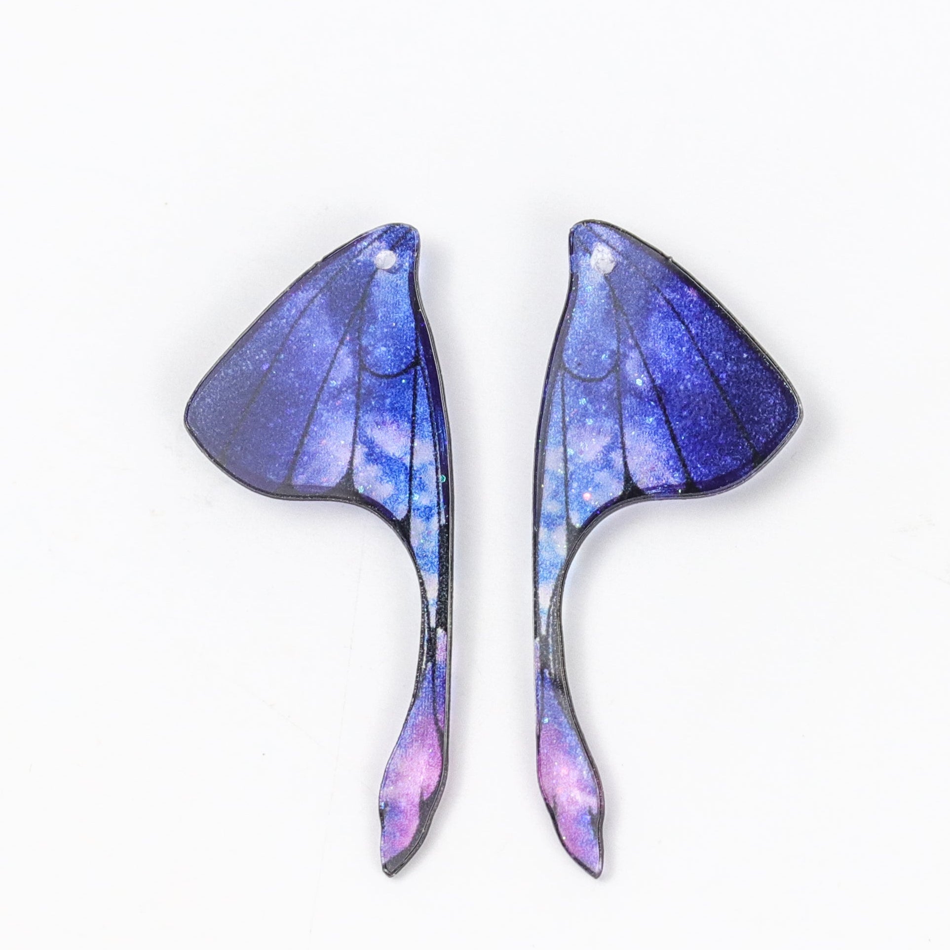 Purple Acrylic Wing Pendant Pack (2 Pendants)