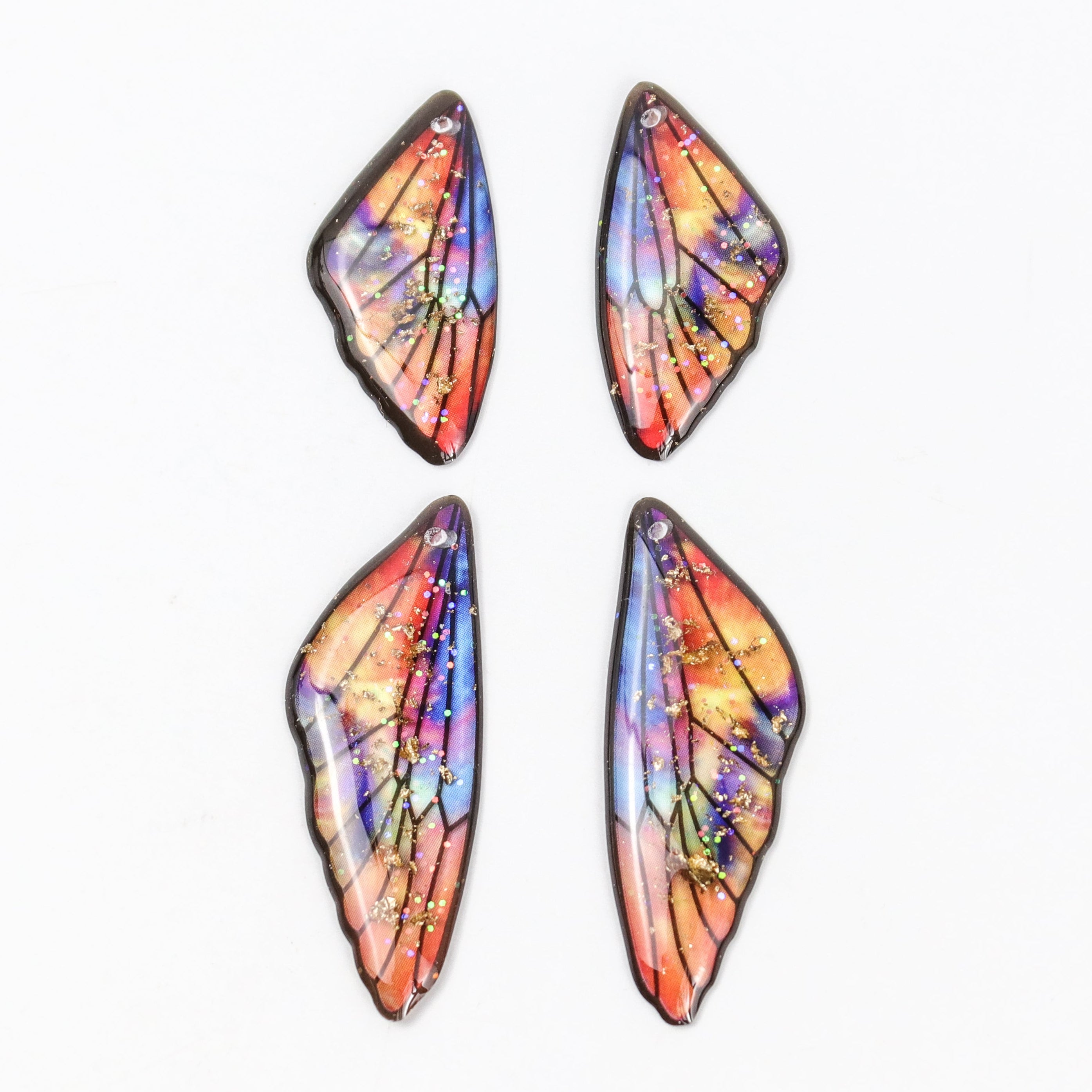 Orange Acrylic 4-Piece Wing Set