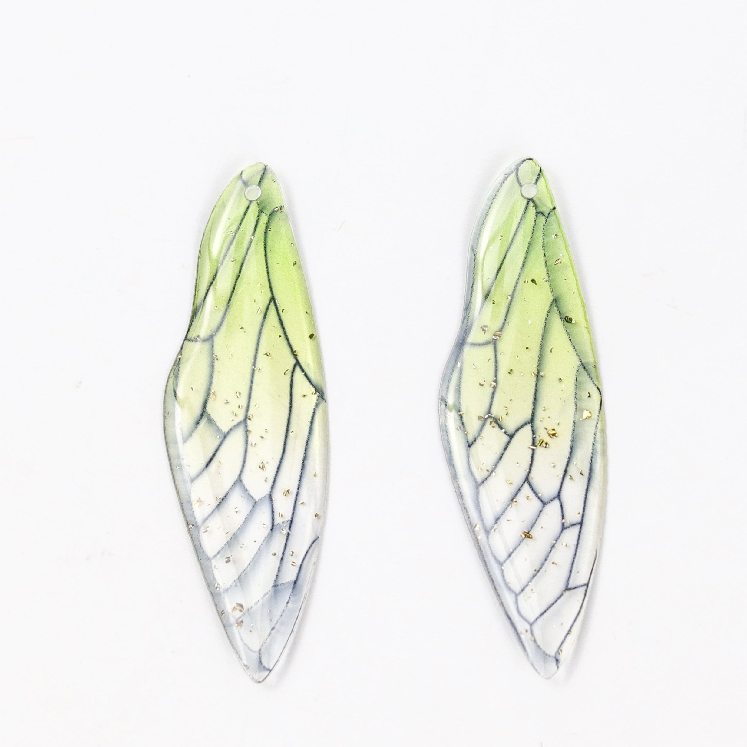 $2.75 Green Acrylic Wing Pendant Pack (2 Pendants)