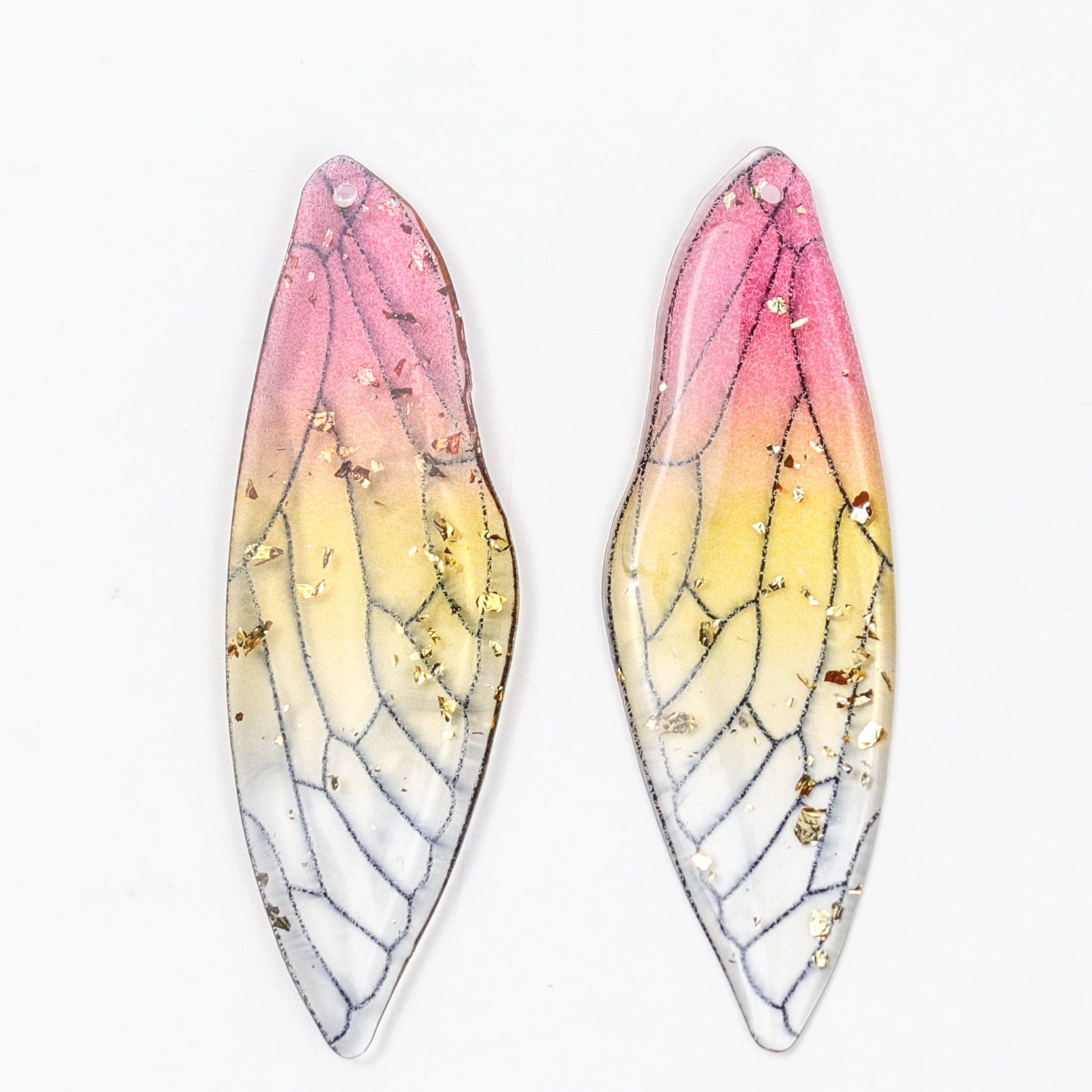 $2.75 Yellow/Pink Acrylic Wing Pendant Pack (2 Pendants)