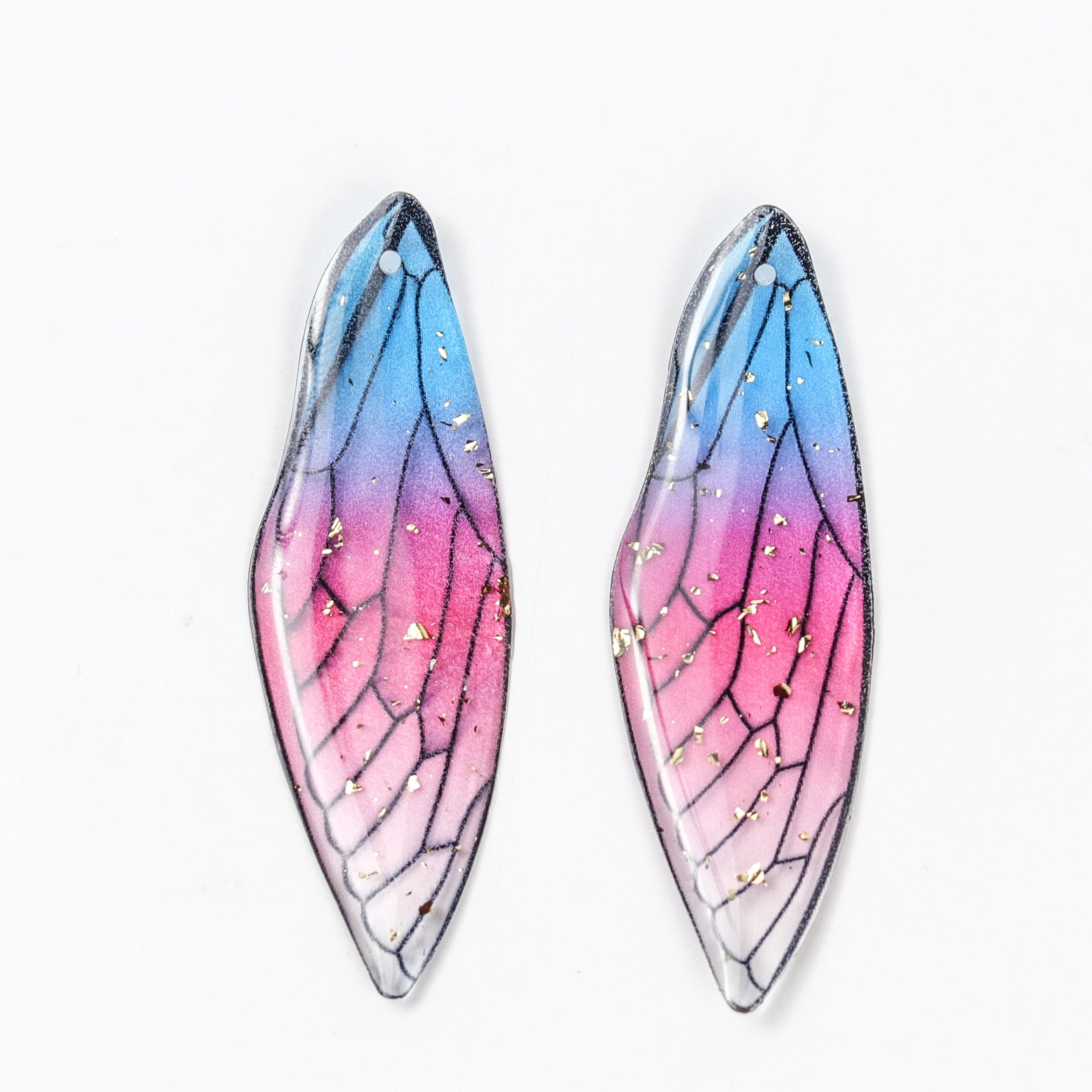 $2.75 Purple/Blue Acrylic Wing Pendant Pack (2 Pendants)