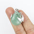 30mm Green Aventurine and Silver Butterfly Pendant