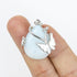 30mm Opalite and Silver Butterfly Pendant