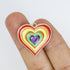 $2.50 Rainbow Heart Enamel Charm Pack (4 Charms)