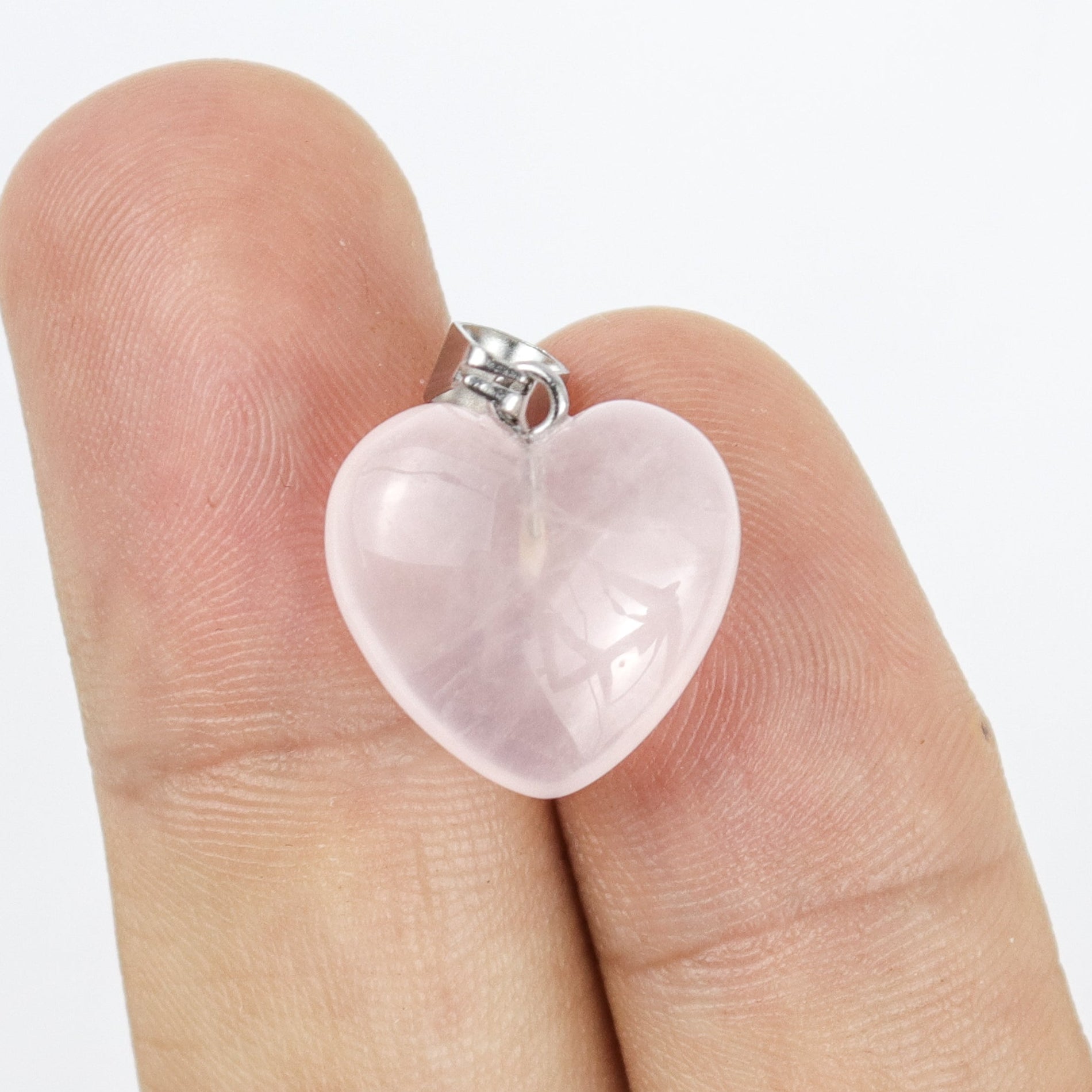 18mm Rose Quartz Heart 2-Pendant Pack