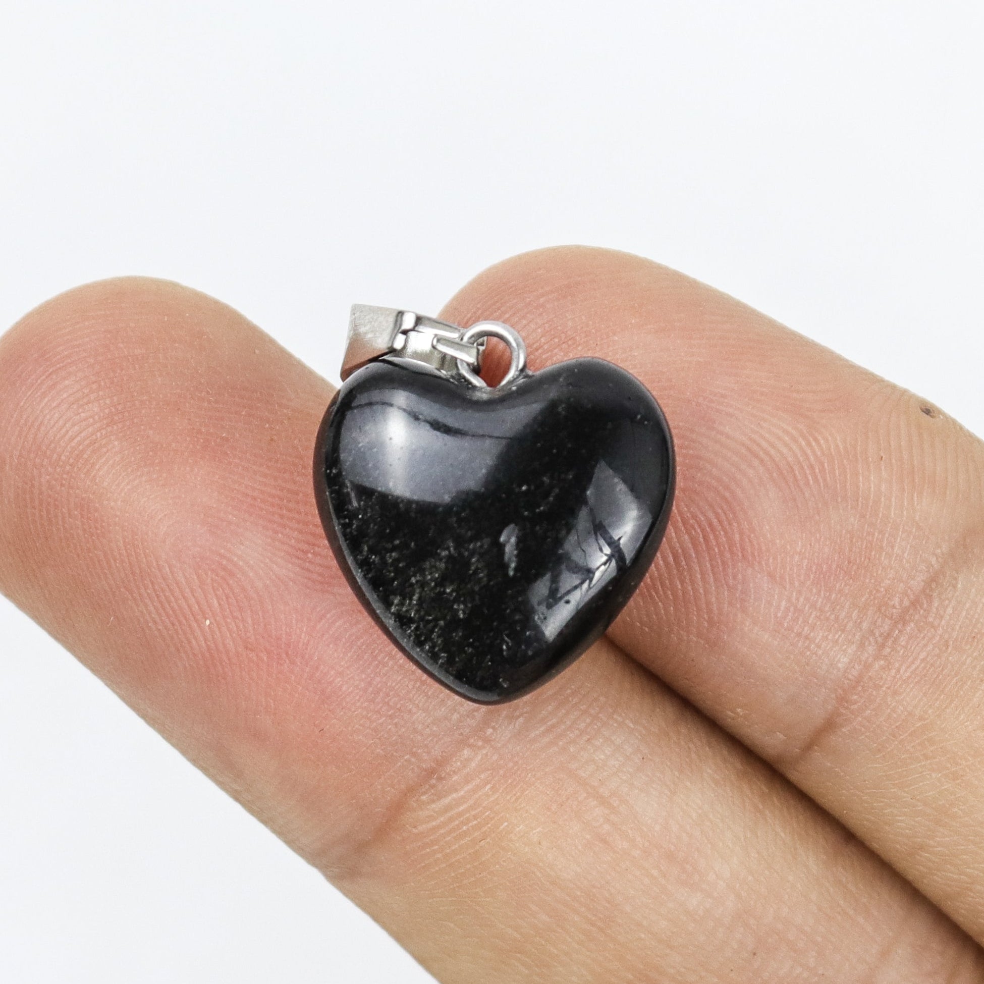 18mm Obsidian Heart 2-Pendant Pack