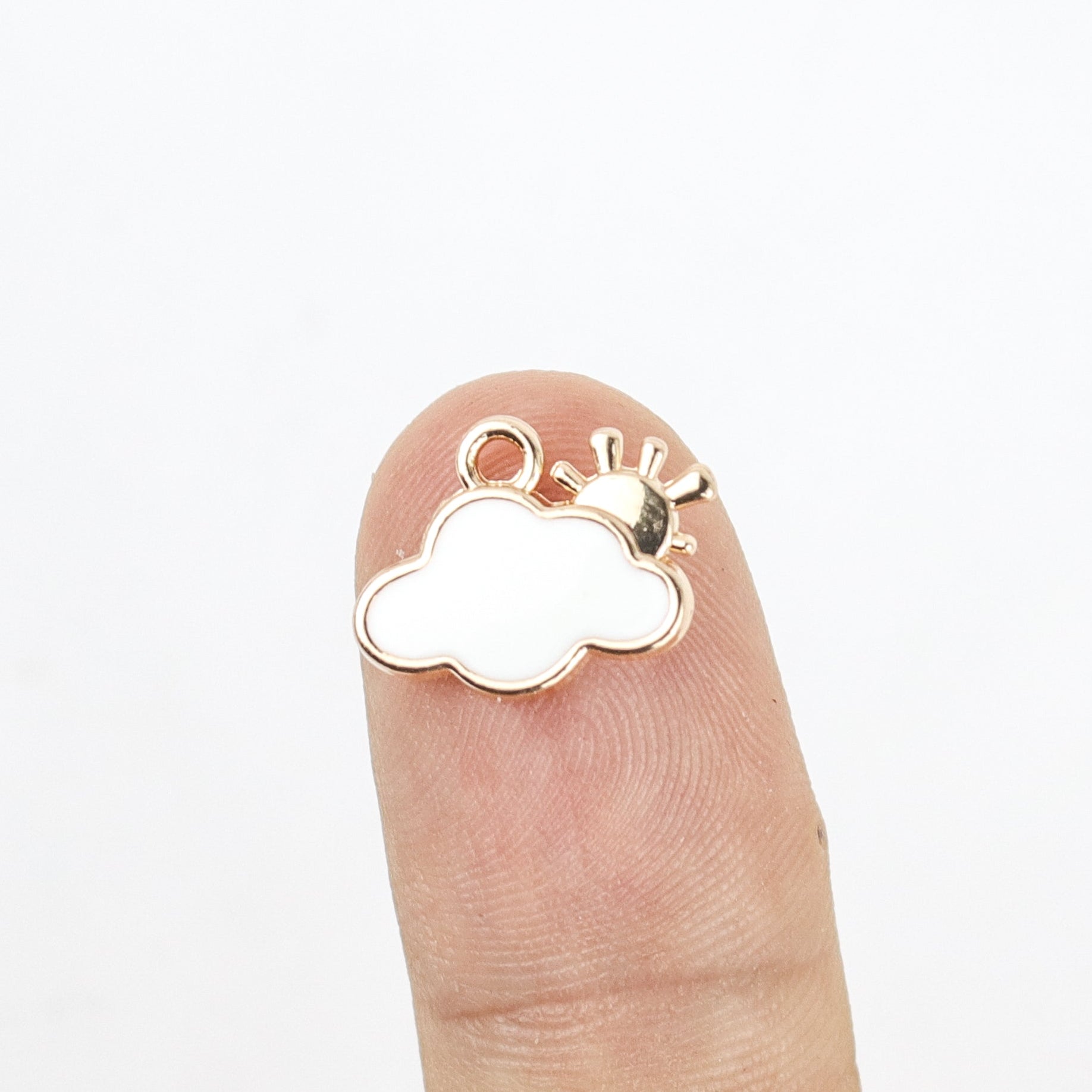 $2.50 White Cloud Enamel Charm Pack (4 Charms)