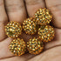 16mm Gold Acrylic Pavé 6-Bead Pack $3.75