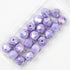 10mm Purple Electroplated Faceted Round Glass Bead Half Strand
