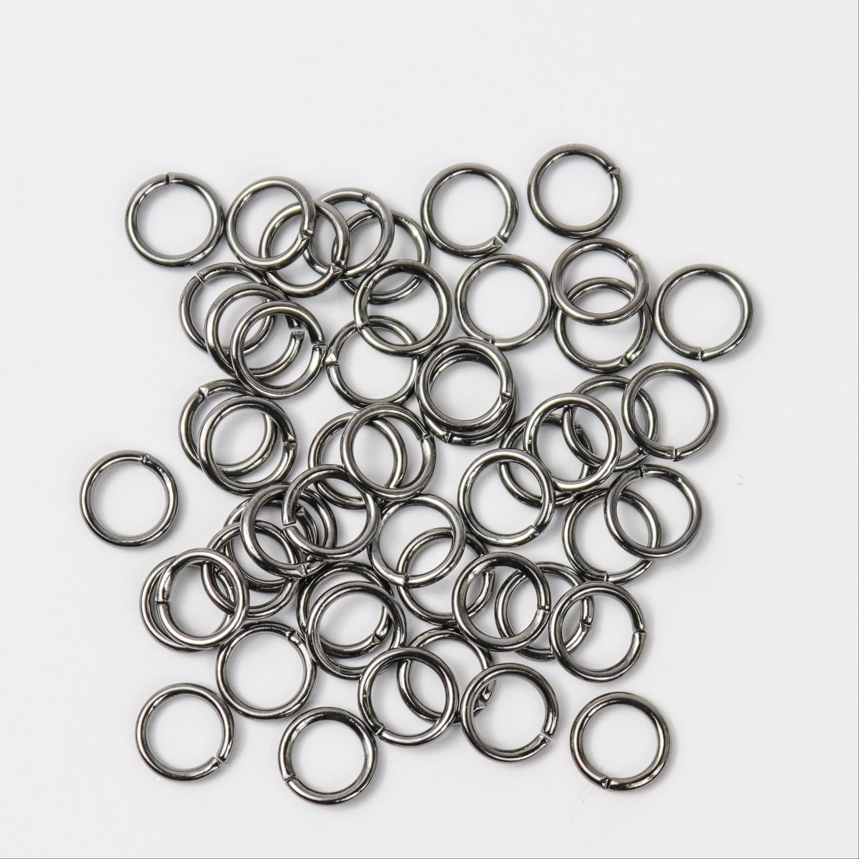 7mm 18ga Gunmetal Jump Rings Pack (50 Rings)