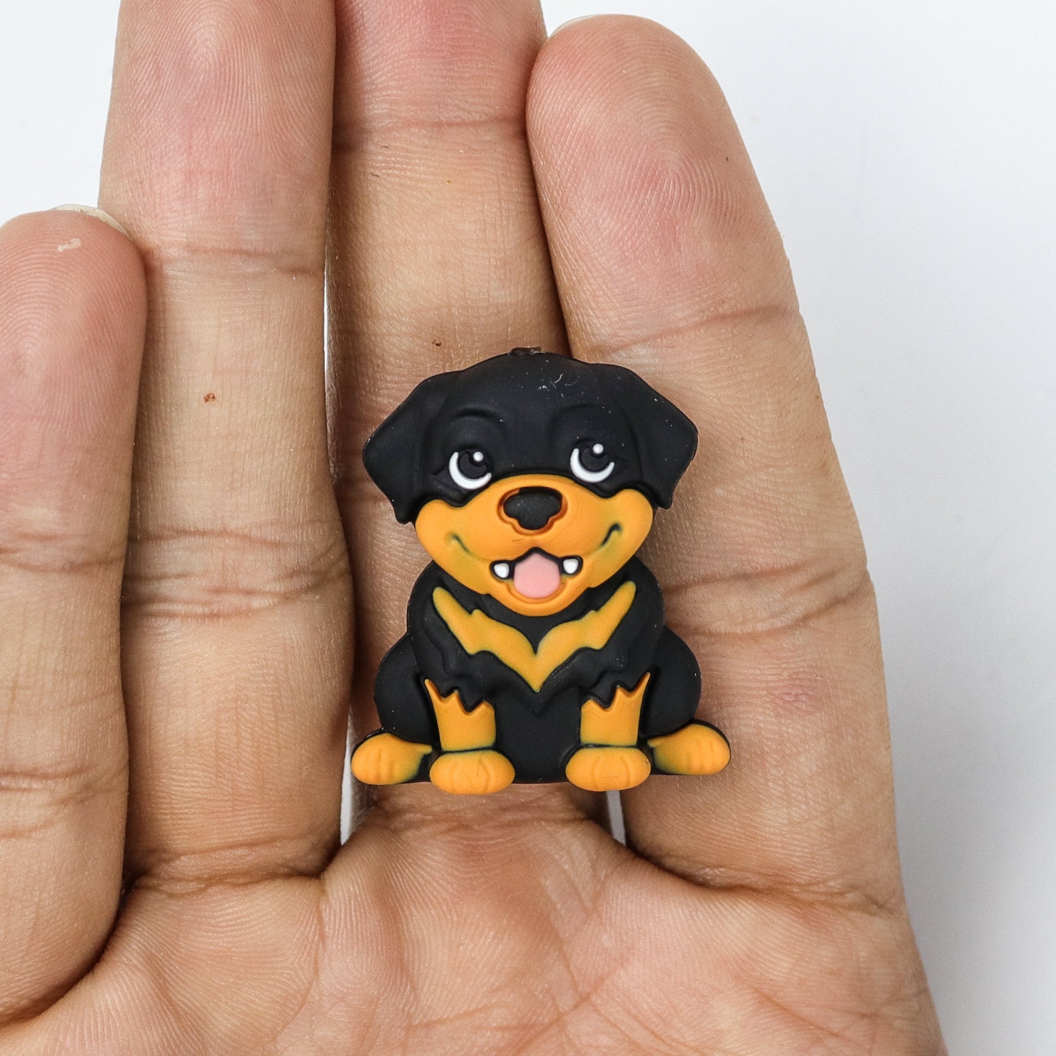 Dog Silicone/Acrylic Focal Bead