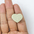 White Flower Heart Silicone/Acrylic Focal Bead