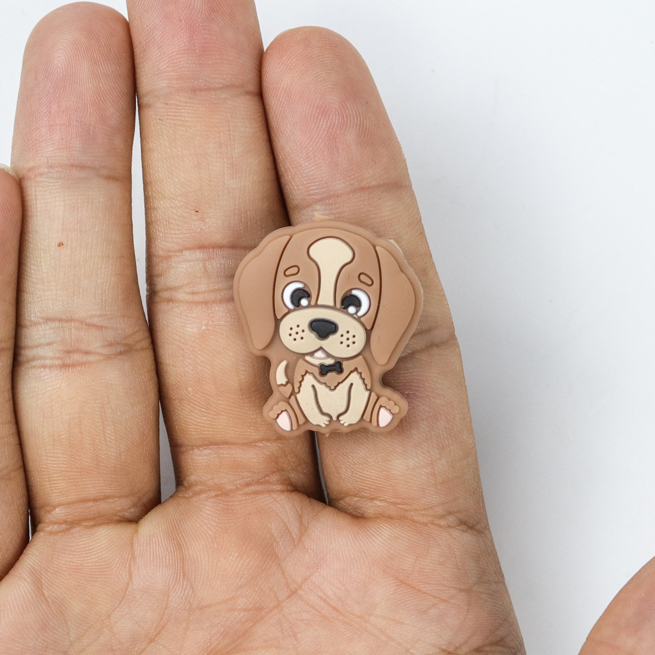 Dog With Bowtie Silicone/Acrylic Focal Bead