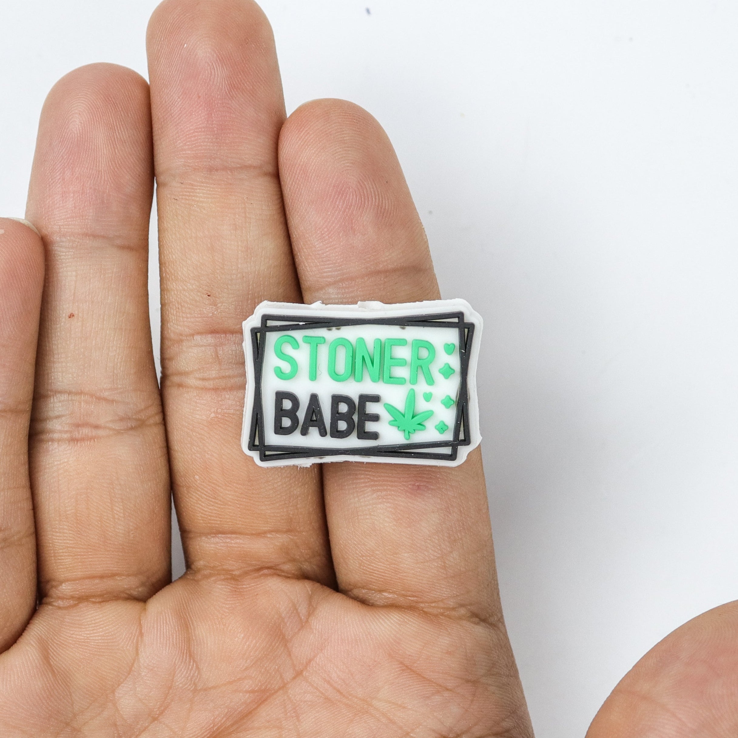 "Stoner Babe" Silicone/Acrylic Focal Bead