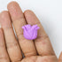 Purple Rose Silicone/Acrylic Focal Bead