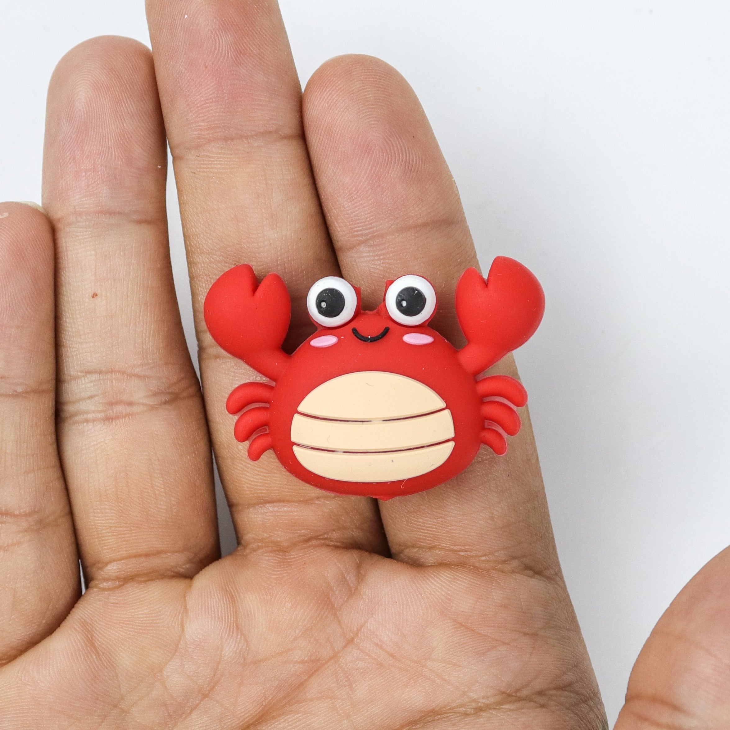Cute Crab Silicone/Acrylic Focal Bead