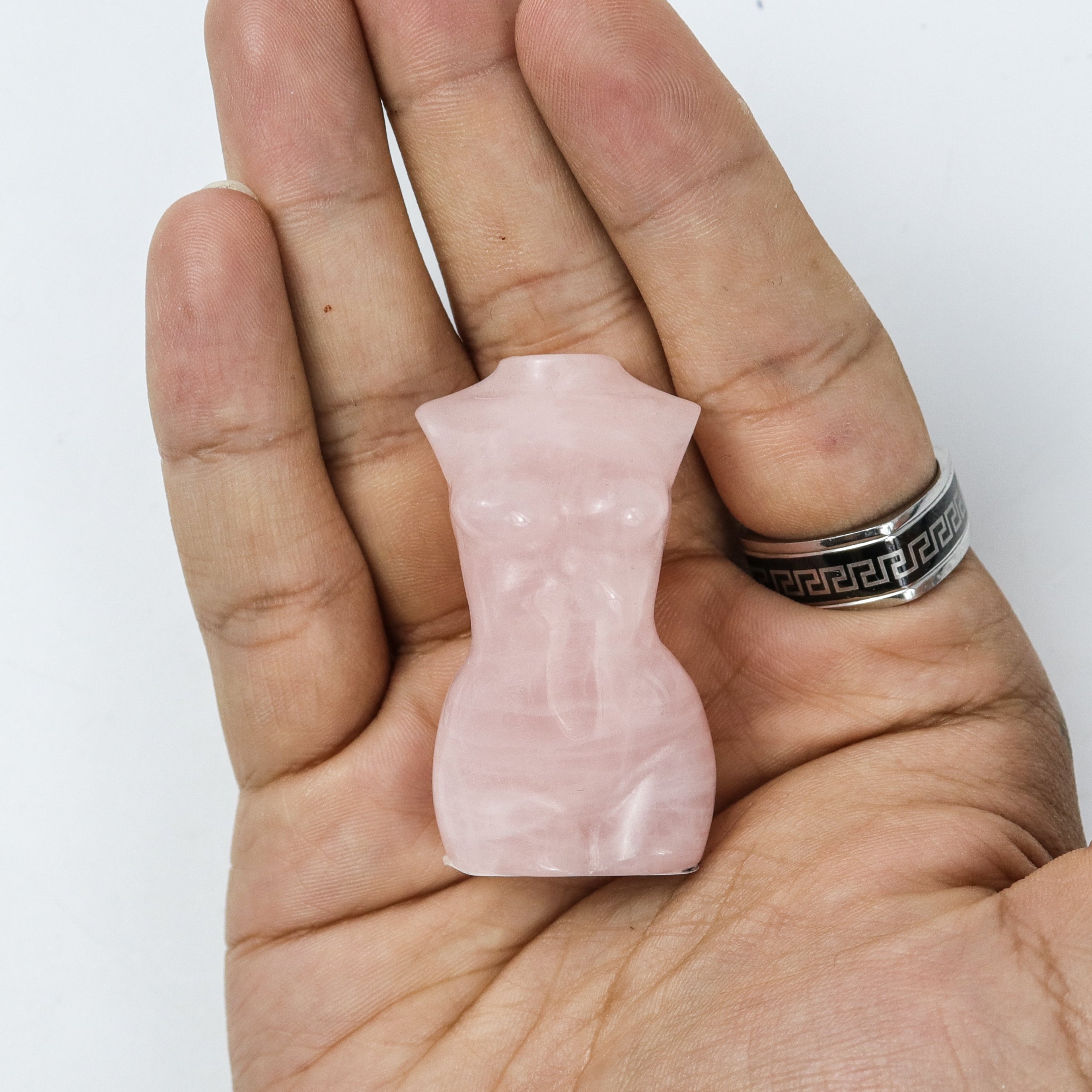 2 Inch Rose Quartz Goddess Body A7