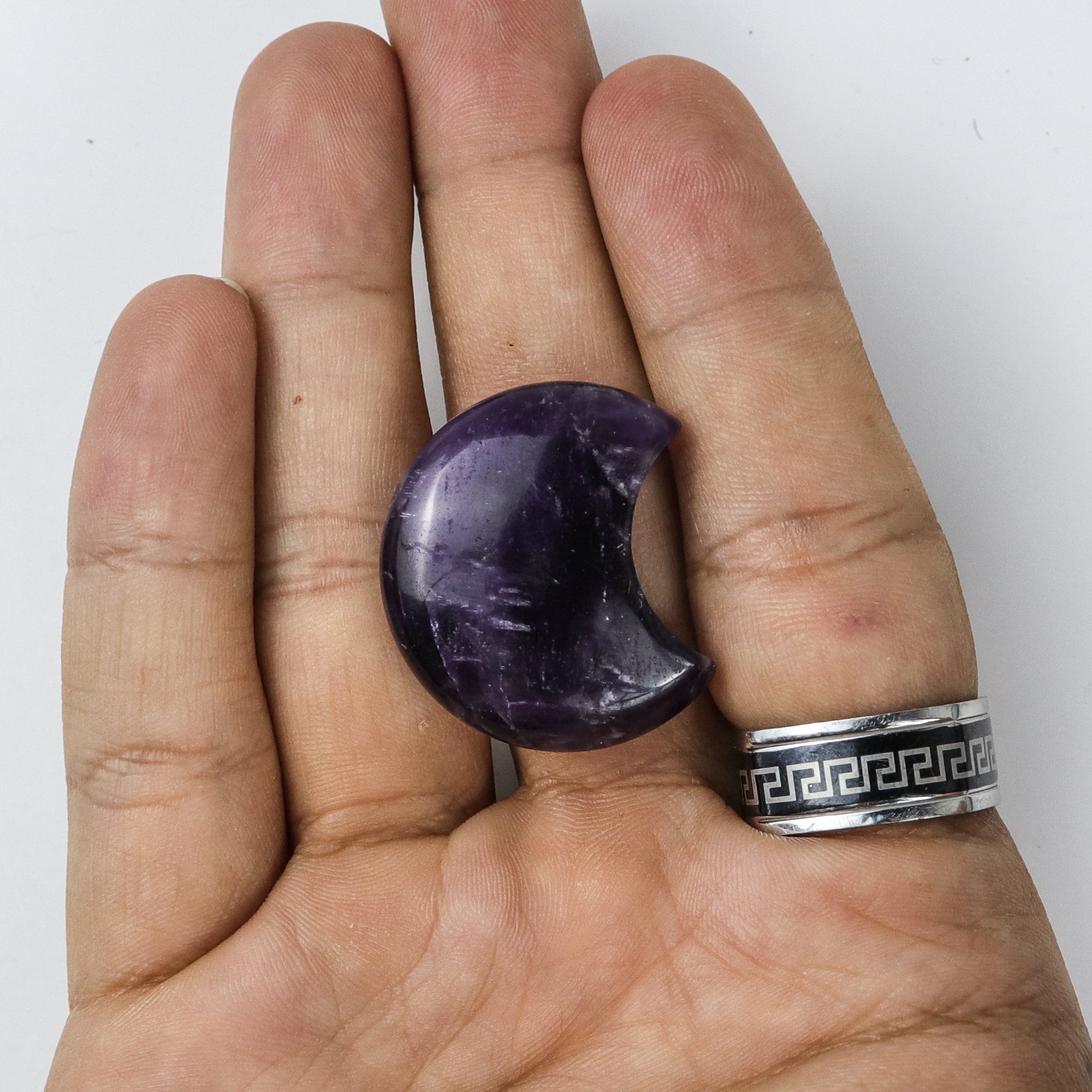 1 Inch Dark Amethyst Moon B4
