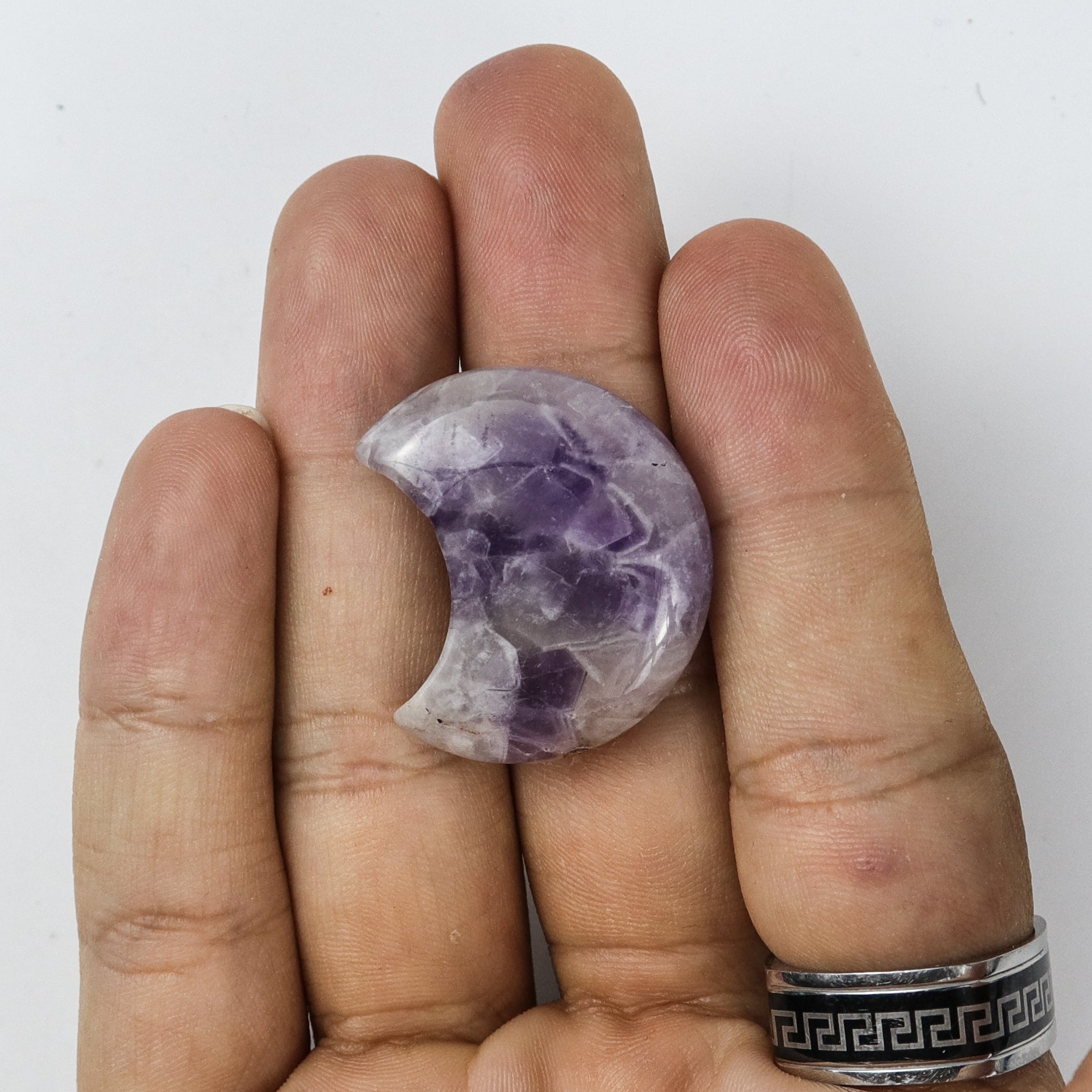 1 Inch Chevron Amethyst Moon D4