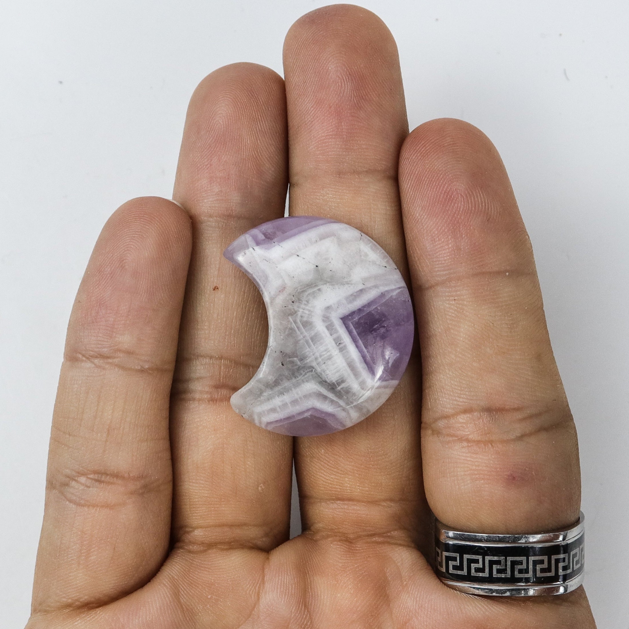 1 Inch Chevron Amethyst Moon E4