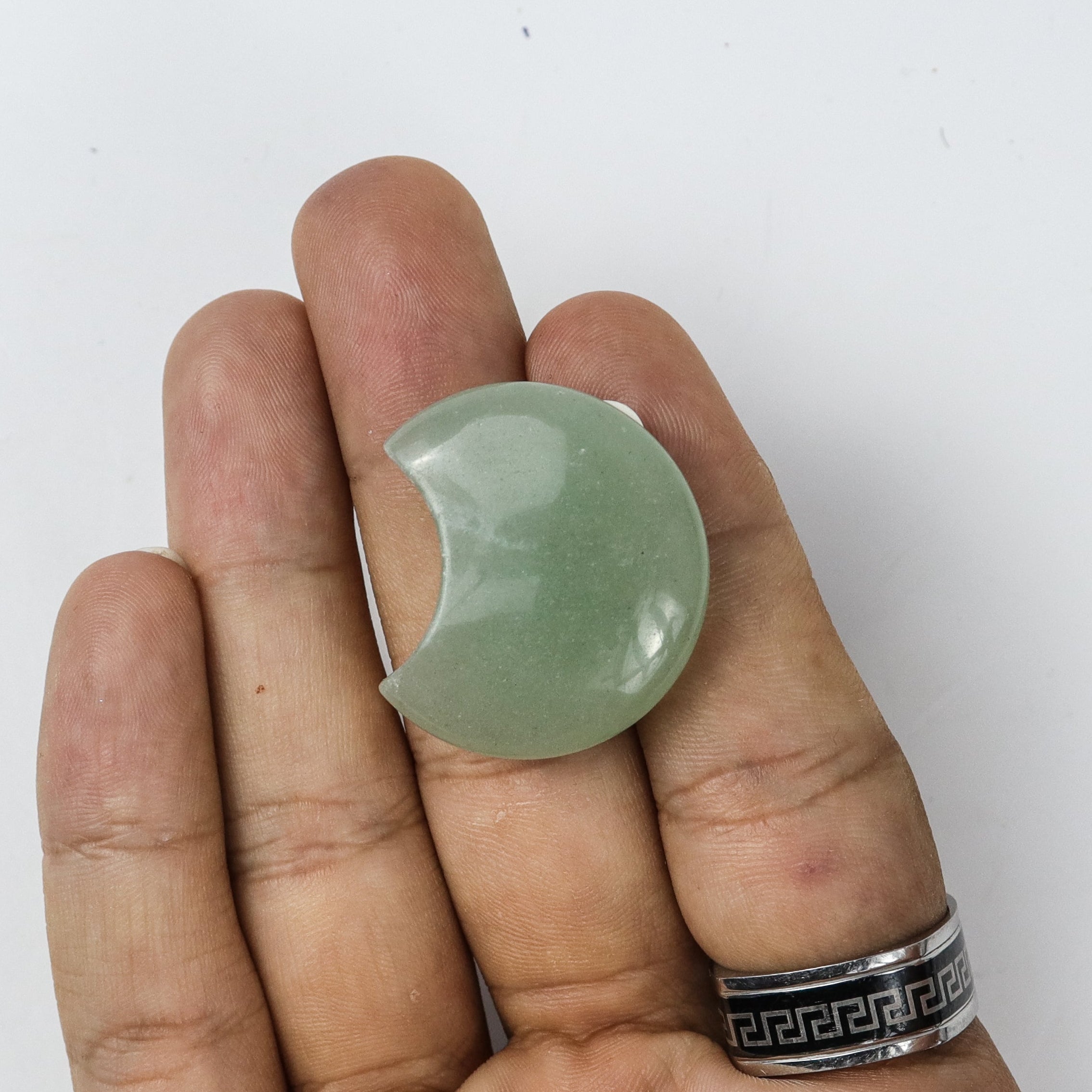 1 Inch Green Aventurine Moon N4