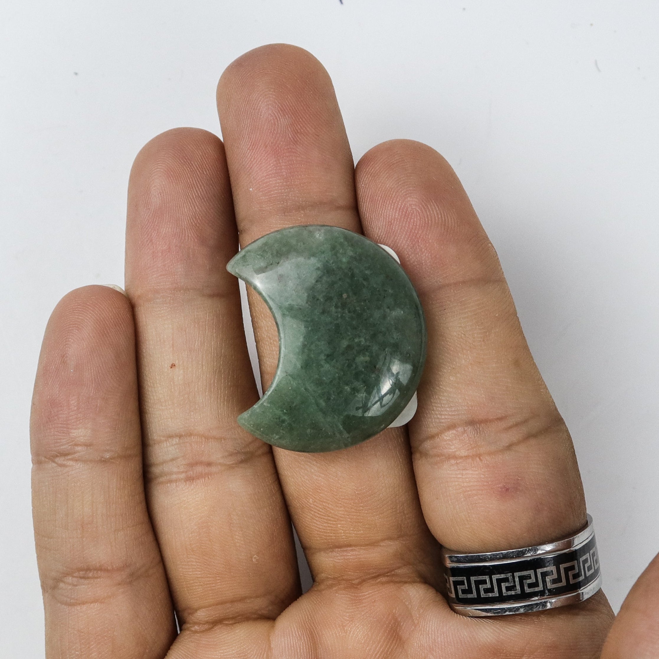 1 Inch Green Aventurine Moon O4