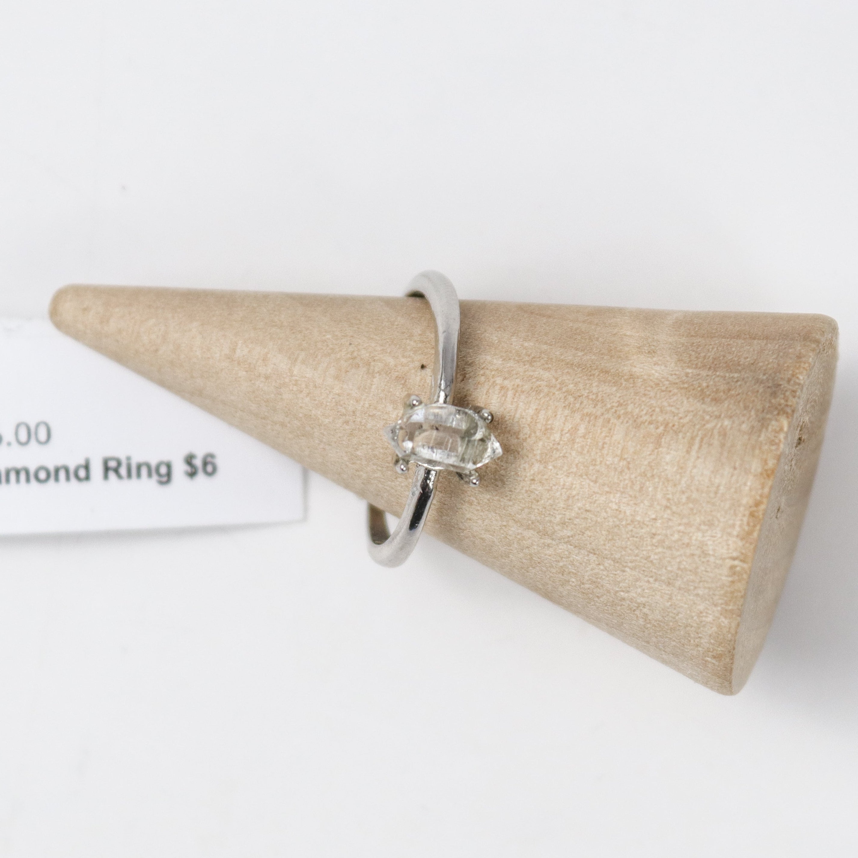 Herkimer Diamond Adjustable Ring A6
