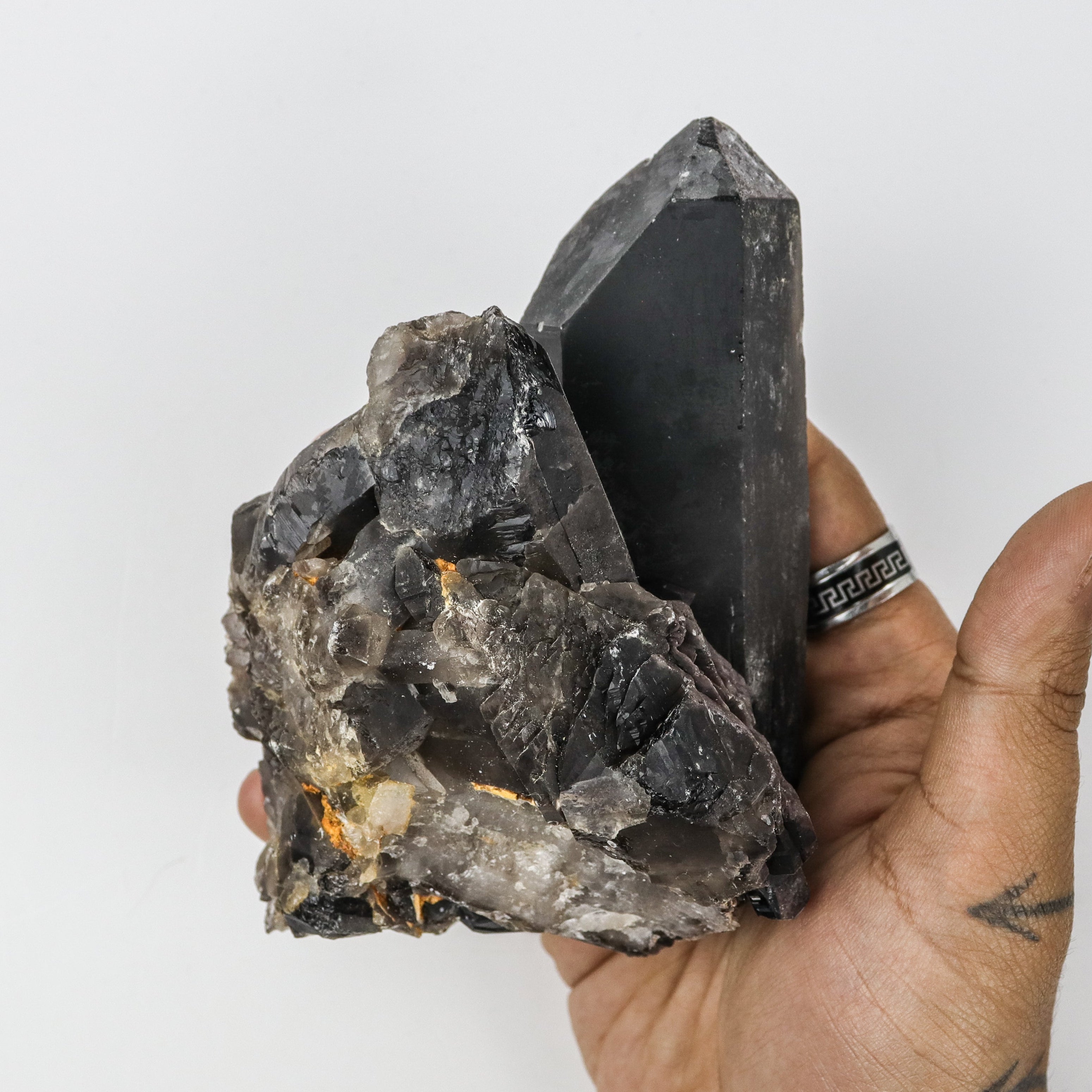 5 Inch Black Quartz Specimen X39