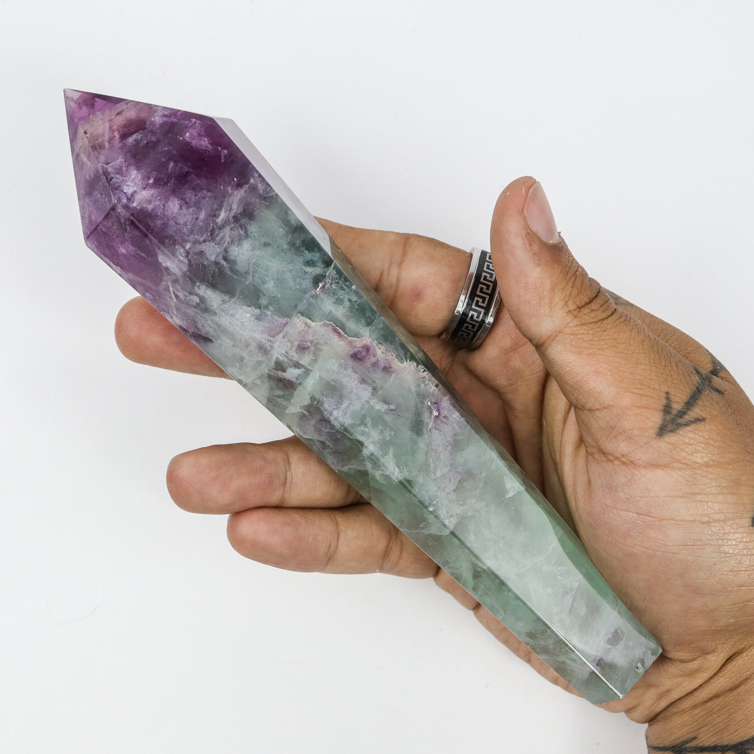 7.5 Inch Fluorite Wand (With Stand) C50
