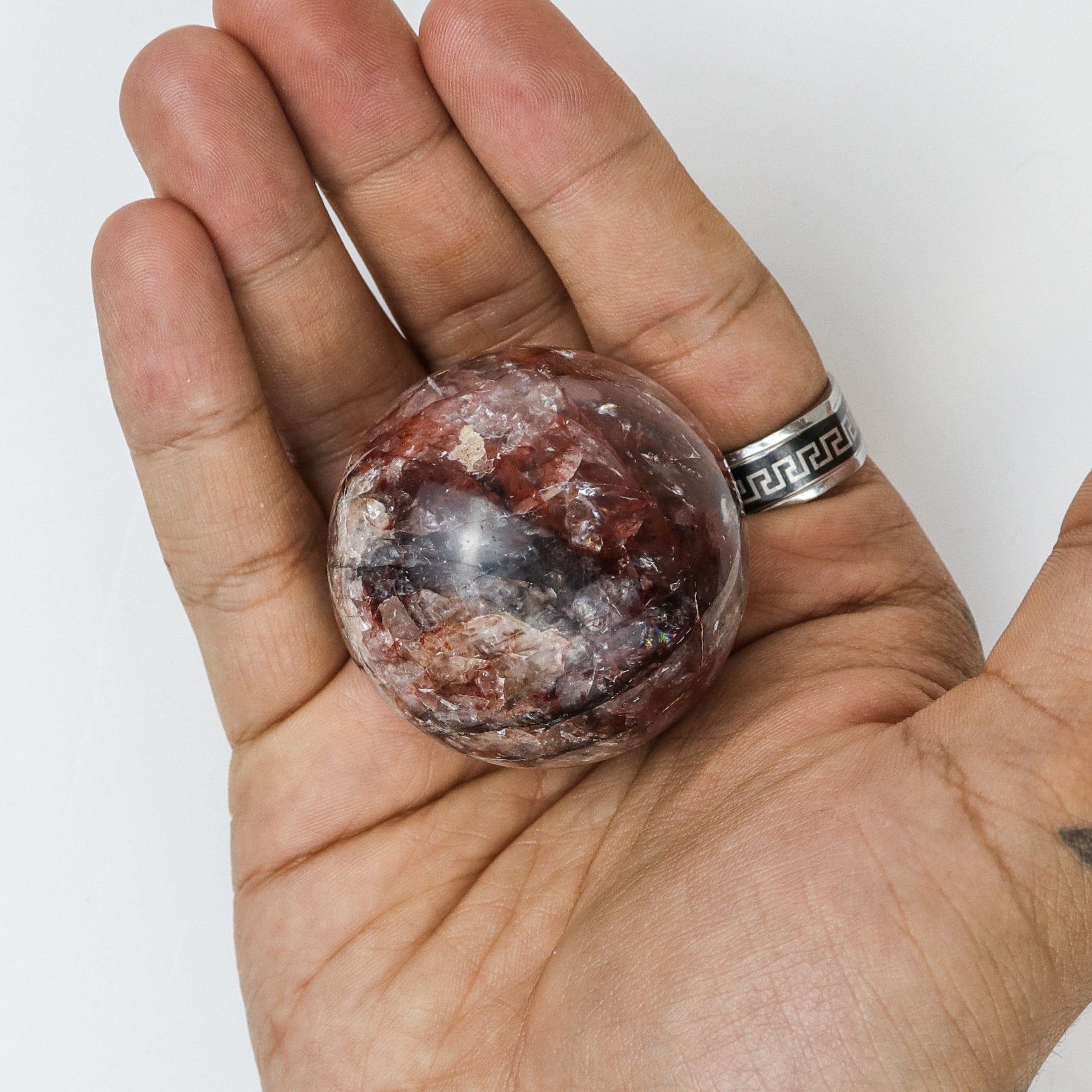 1.25 Inch Fire Quartz Sphere A6