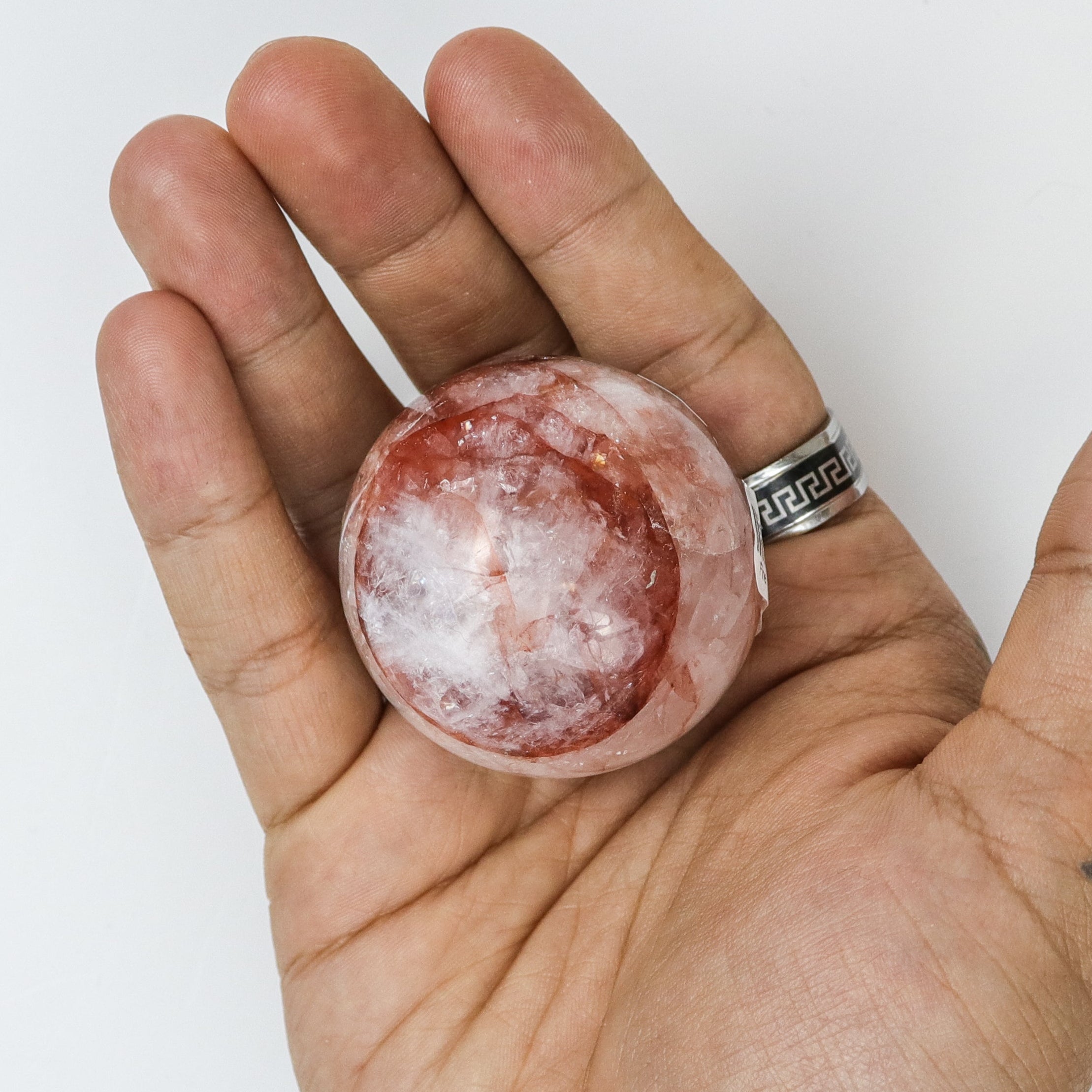 1.5 Inch Fire Quartz Sphere T7
