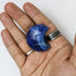 1.5 Inch Dyed Blue Agate Moon C3