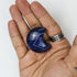 1.5 Inch Dyed Blue Agate Moon A3