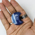 1.5 Inch Dyed Blue Agate Moon B3