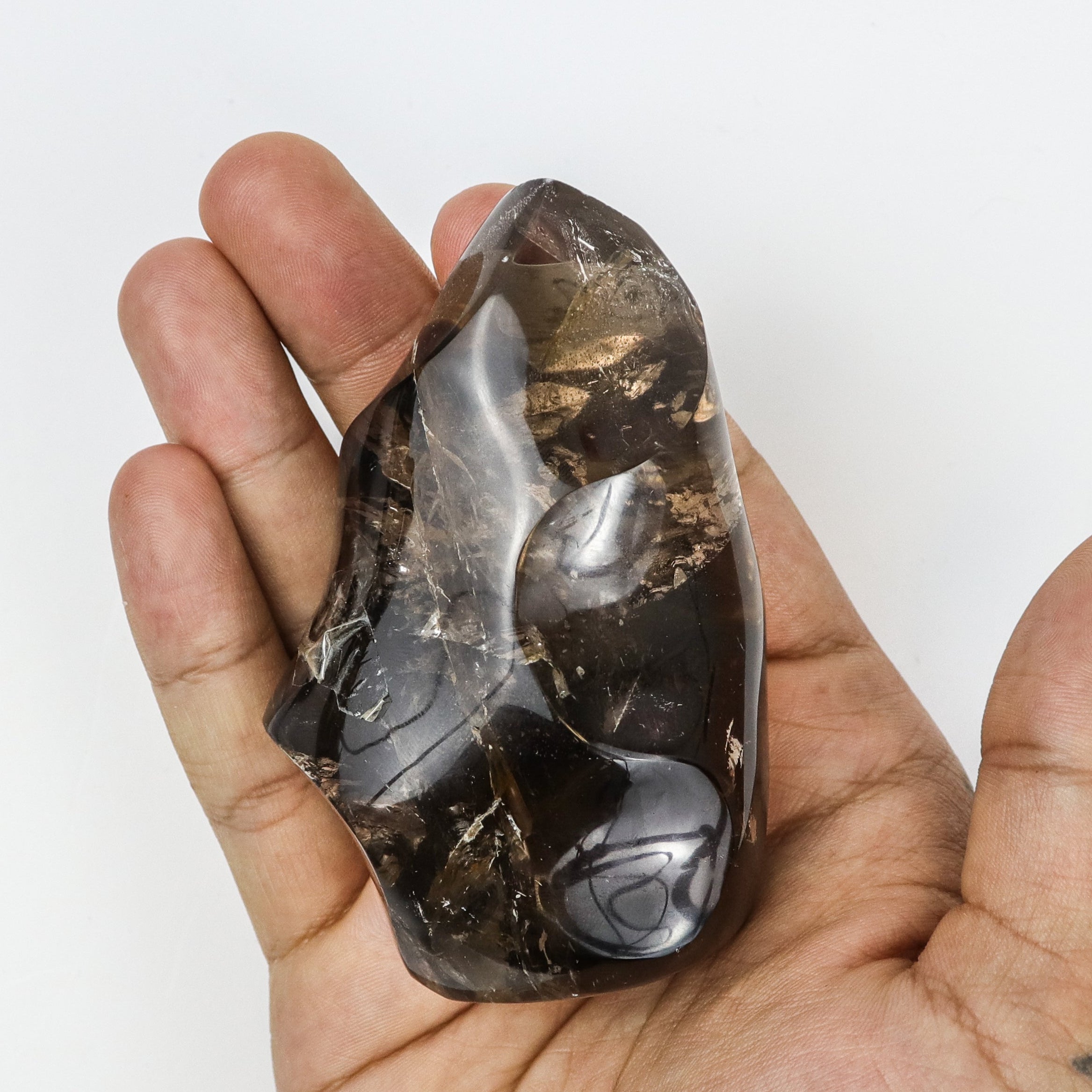 3.5 Inch Smoky Quartz Flame L12