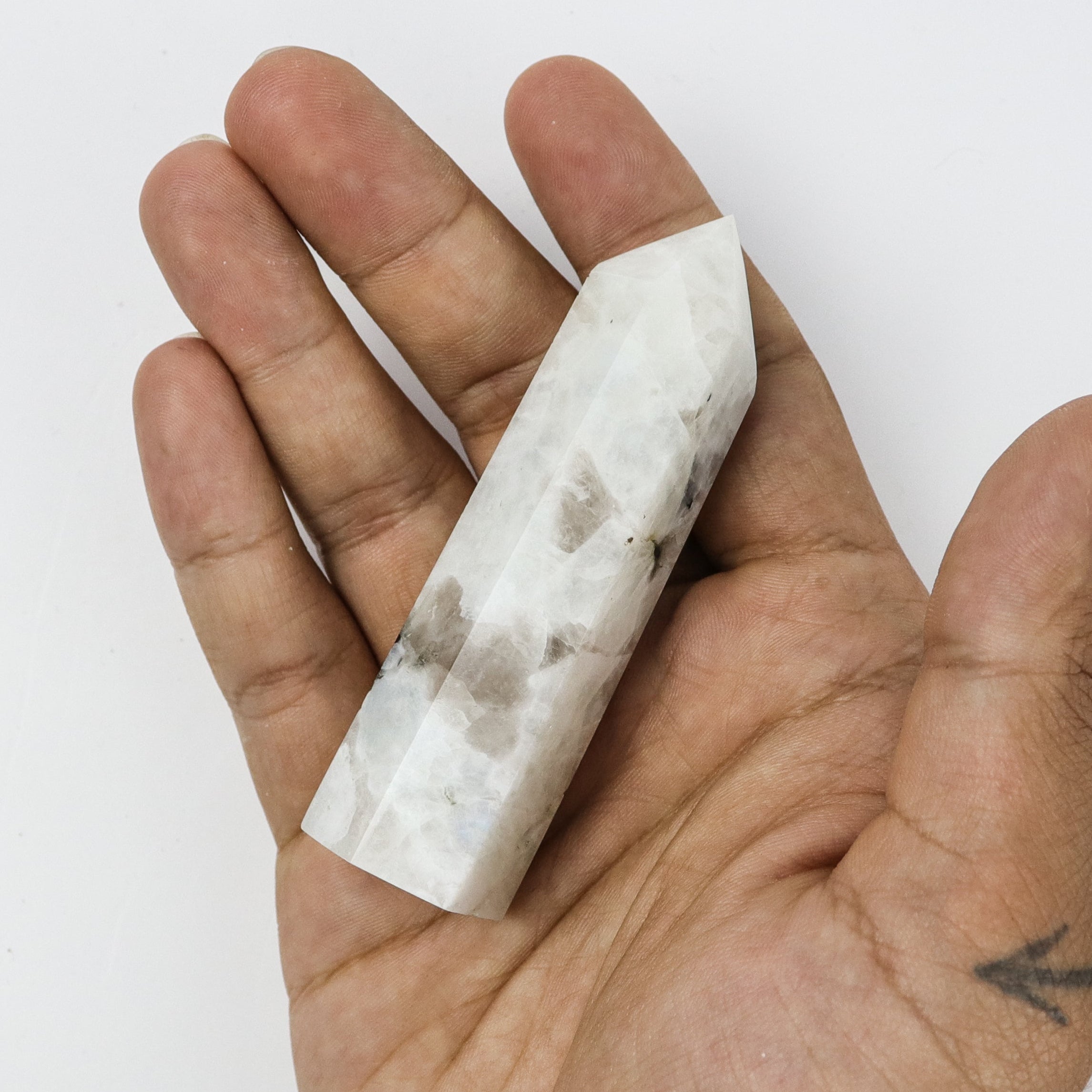 3.25 Inch Rainbow Moonstone Tower H6