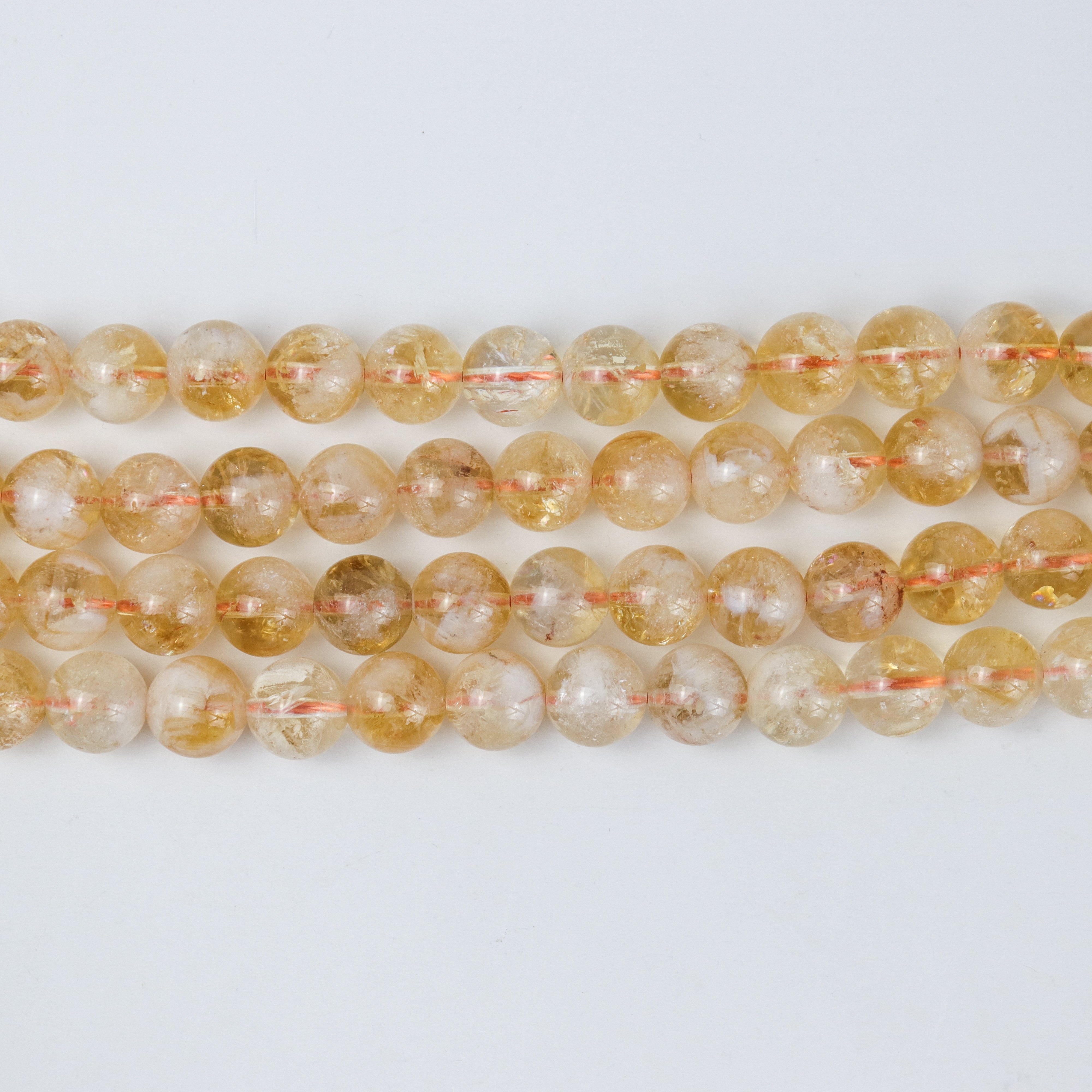 8mm Citrine Bead Half Strand
