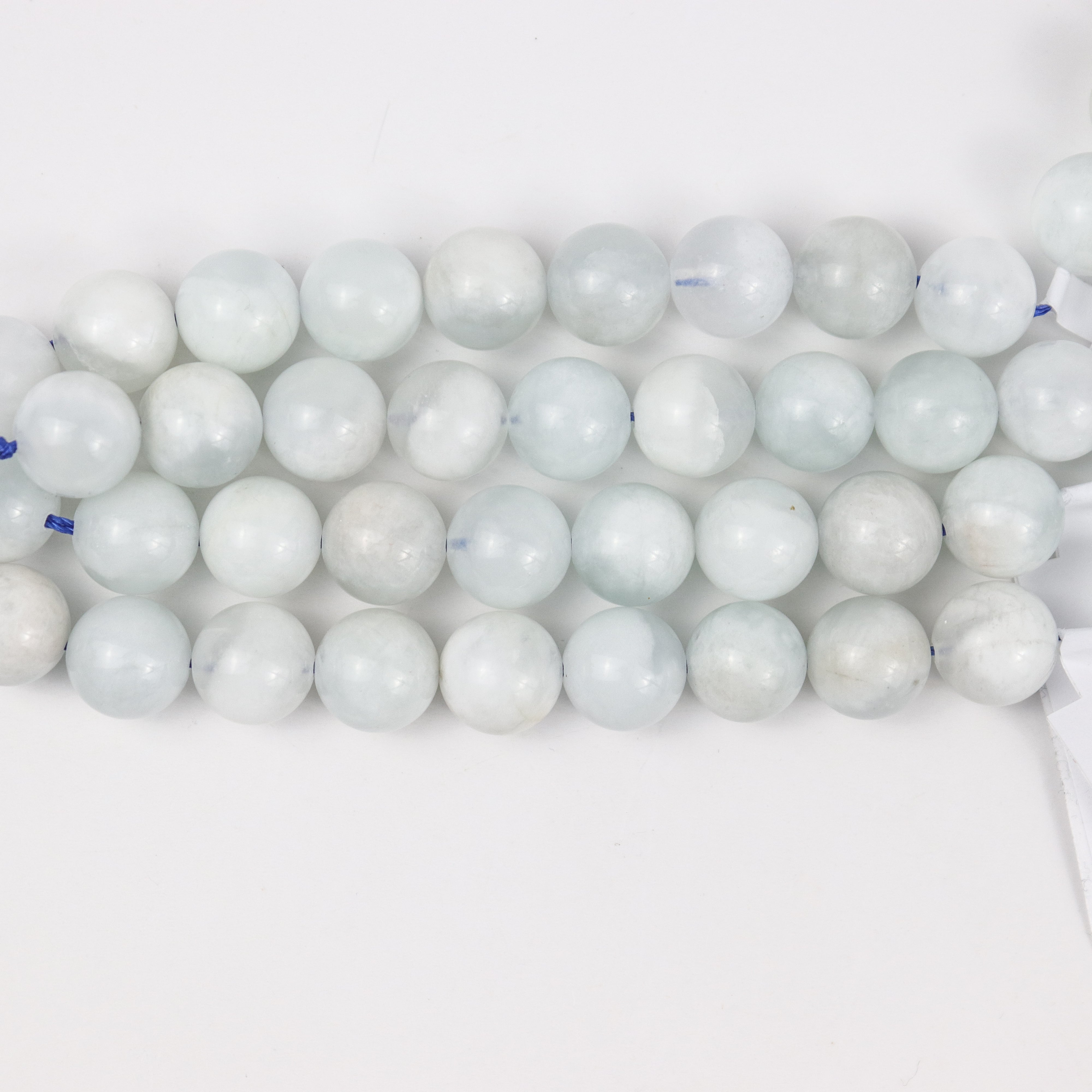 10mm Aquamarine Bead Third Strand