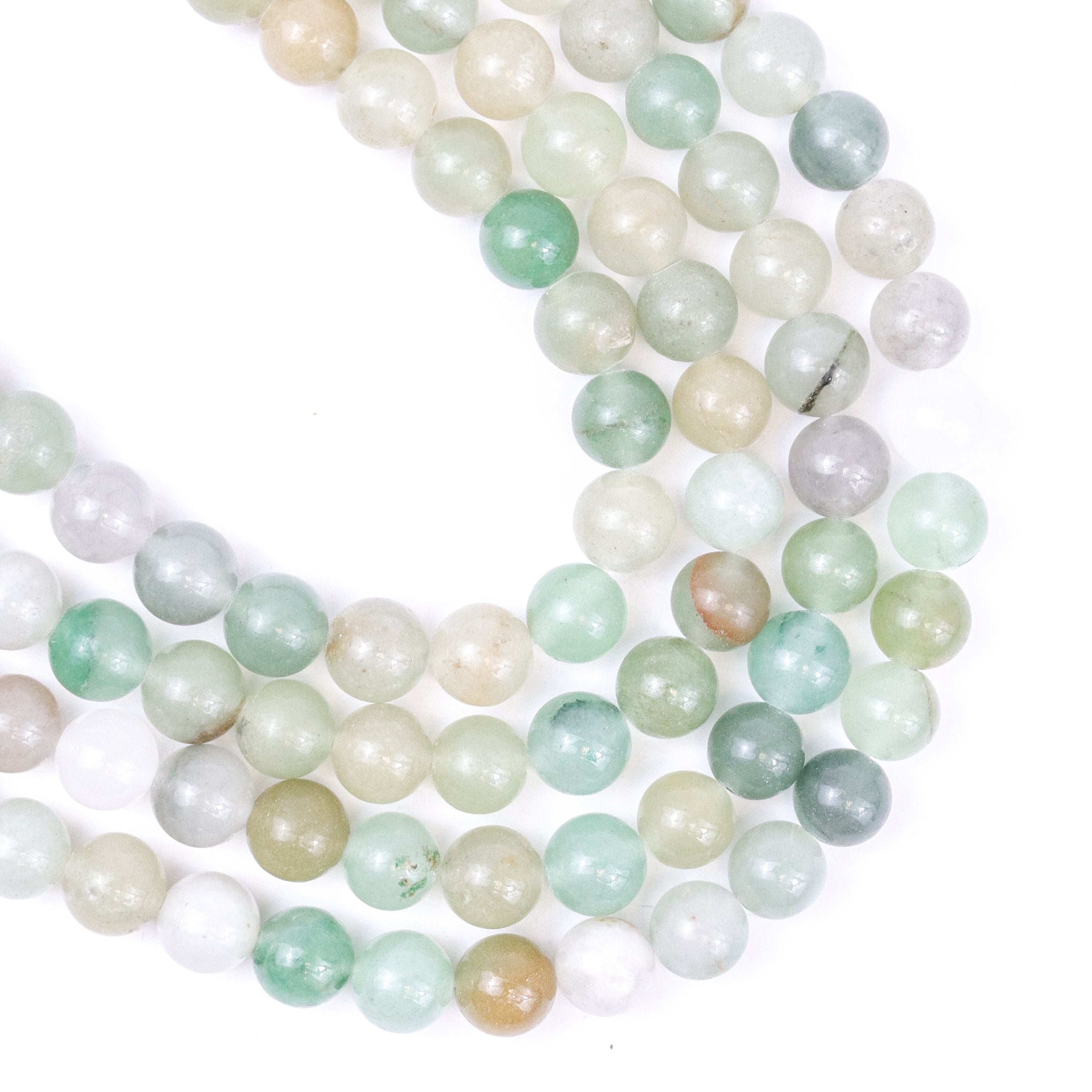 8mm MW Tonal Green Aventurine Bead Strand