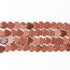 8mm Copper Goldstone Flat Heart Bead Half Strand