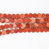 8mm Red Jasper Flat Heart Bead Half Strand