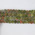 8mm Unakite Flat Heart Bead Half Strand