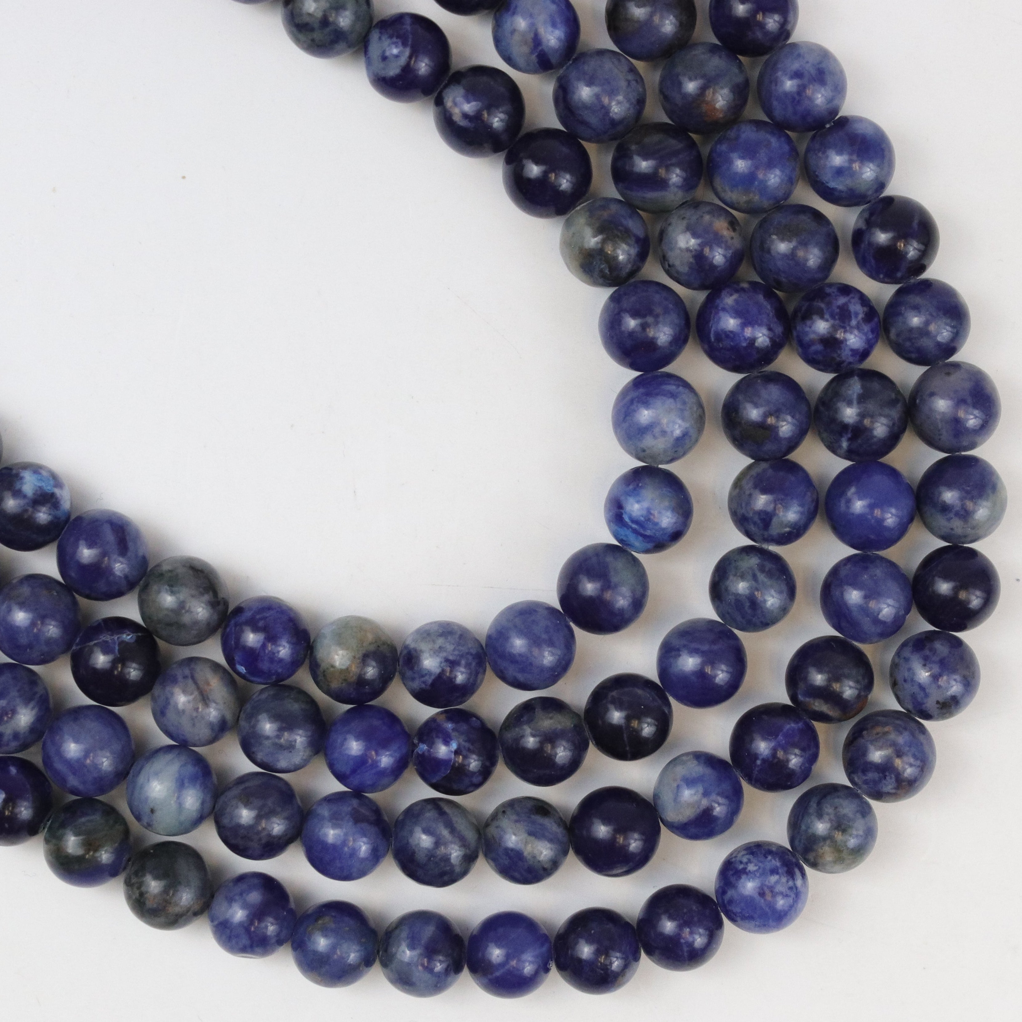 8mm Dark Sodalite Bead Strand